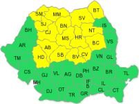 Cod galben de inundaţii în Maramureş, Transilvania şi nordul Moldovei