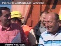 Băsescu a vizitat comuna Poienile de Sub Munte, pentru că nu a fost mediatizată