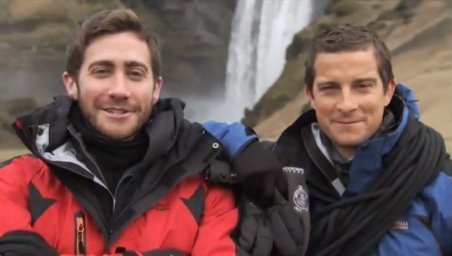 Jake Gyllenhaal şi Bear Grylls, într-o expediţie în Islanda, pentru emisiunea &quot;Tehnici esenţiale de supravieţuire&quot;