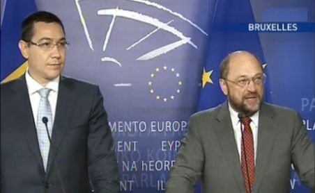 Ponta, după întâlnirea cu Martin Schulz: Referendumul se va desfăşura în conformitate cu decizia CCR