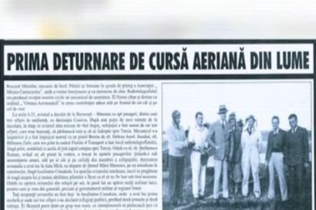 Primul avion de linie deturnat a fost unul românesc... atacat de români
