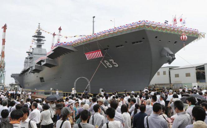 Japonezii vor să-şi intimideze inamicii. Cea mai mare navă de război, lansată cu fast în Japonia