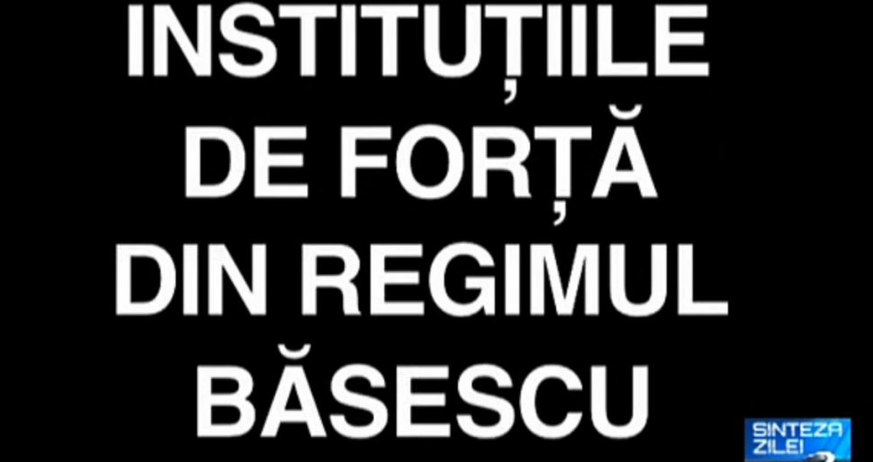 Instituţiile de forţă ale regimului Băsescu. Radu Tudor: „Folosirea forţei implică un efect de intimidare”