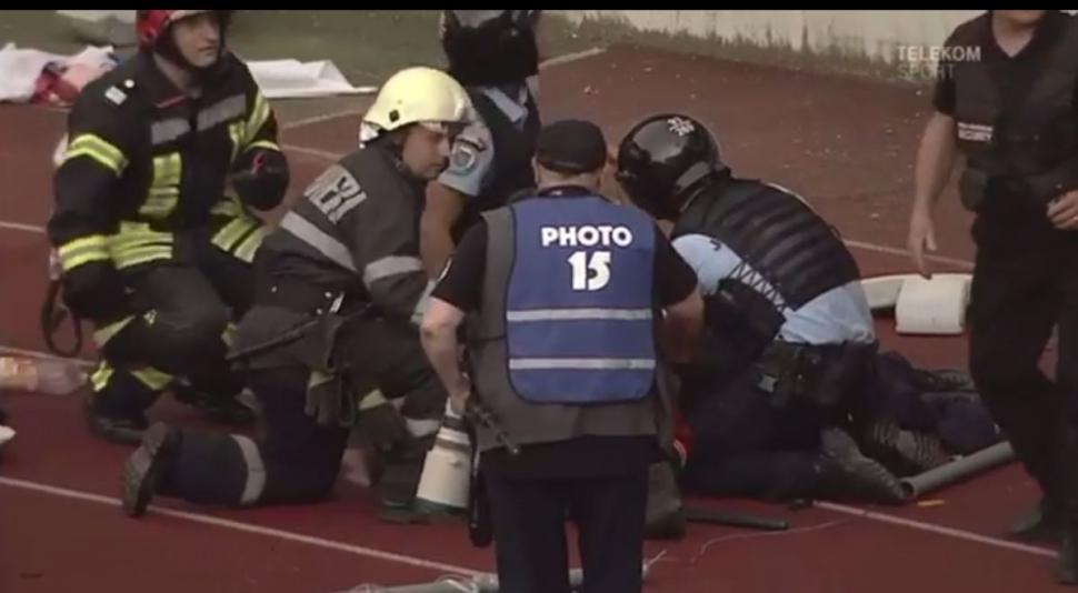 Ultrasul celor de la U Cluj care a lovit un jandarm era interzis pe stadioane
