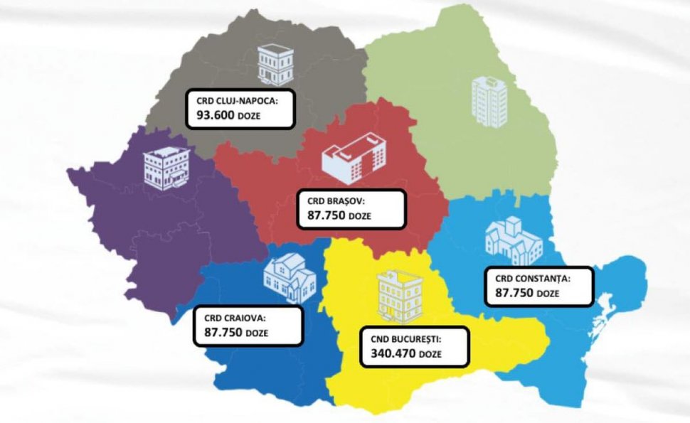 Aproape 700.000 de doze de vaccin Pfizer vor ajunge marți în România
