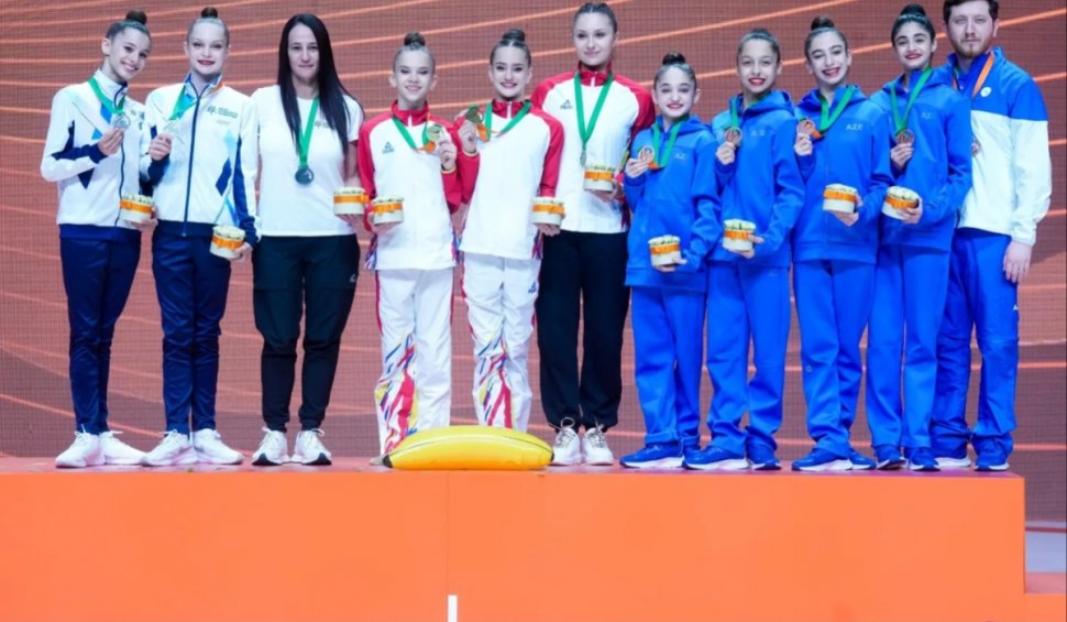 Performanță istorică pentru România. A câştigat titlul de campioană europeană de junioare pe echipe la gimnastică ritmică