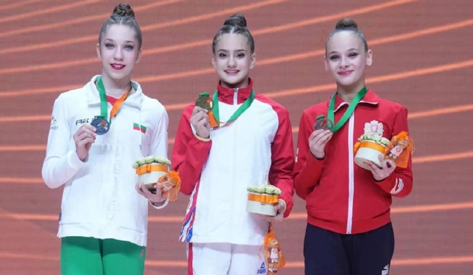 Performanță uriașă pentru România. Amalia Lică a cucerit trei medalii de aur la Campionatele Europene de Gimnastică Ritmică 