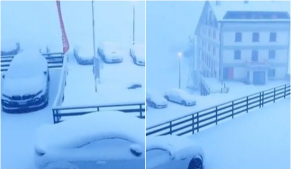 VIDEO Imagini șocante în Italia. A nins abundent după ce temperaturile au scăzut brusc, în plină vară
