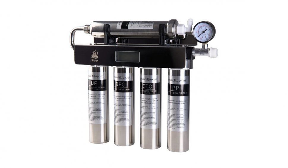 Filtru de Apă Filtrex Inox - Sistem profesional de purificare a apei cu 5 stadii de filtrare la 0.01 microni
