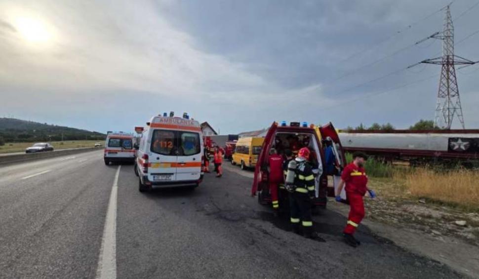 accident microbuz scolar dn1 sibiu 26 iunie 2024