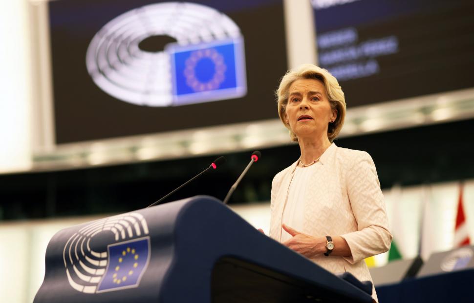 Pre?edintele Comisiei Europene, Ursula von der Leyen sustine un discurs