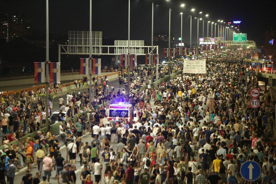 protest in serbia