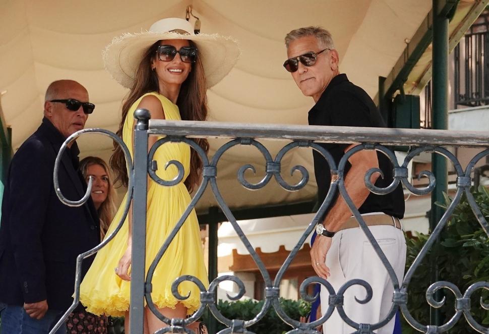 george clooney si amal in venetia