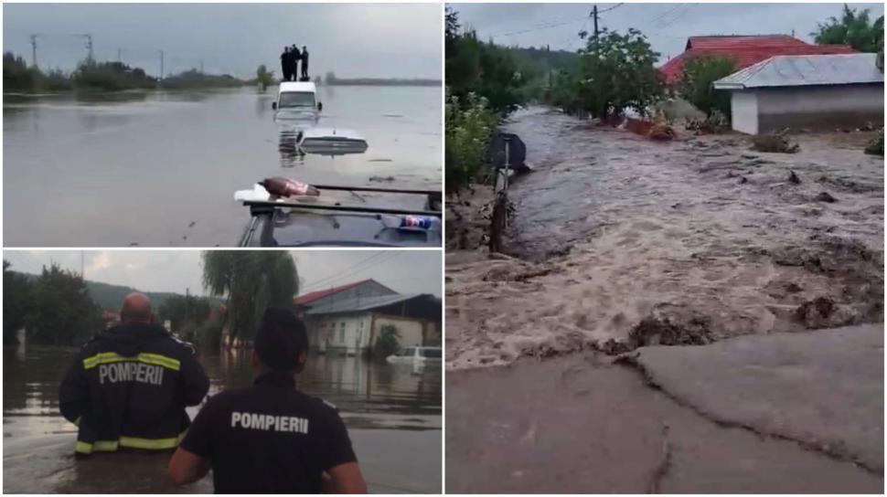 colaj imagini inundatii Moldova