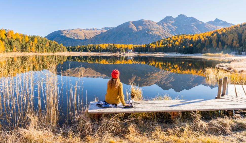 Lacul Staz_Lej da Staz toamna, Engadine, Elvetia