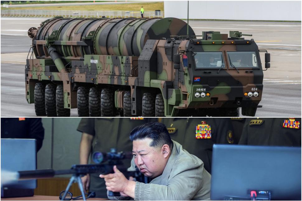 colaj cu camion militar si kim jong un