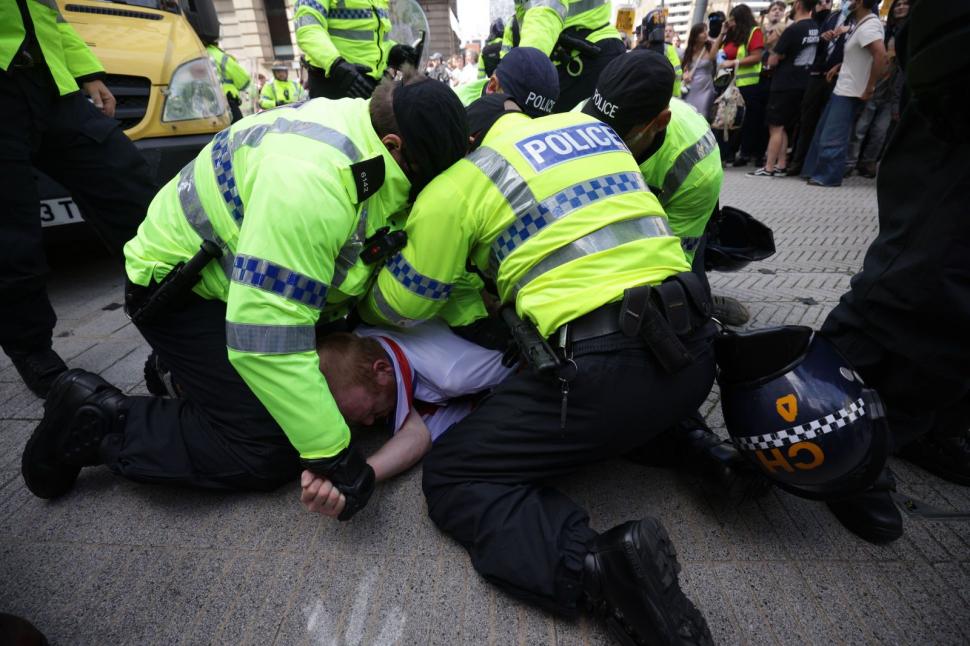 politie protest marea britanie