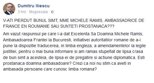 ambasadoarea frantei in romania atacata extrem de dur si a pierdut bunul simt sau poate este 499993