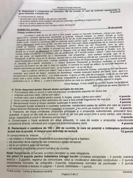 Subiecte Evaluare NaÈ›ionalÄƒ Edu Ro Subiecte Grele La Limba RomanÄƒ