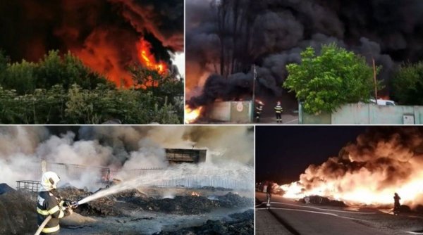 Incendiul de la depozitul de deșeuri din Salonta, pornit intenționat. Un bărbat de 35 de ani a fost arestat