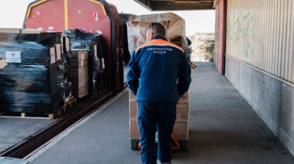 Un tren cu ajutoare pentru refugiaţii ucraineni a plecat din Franța spre România