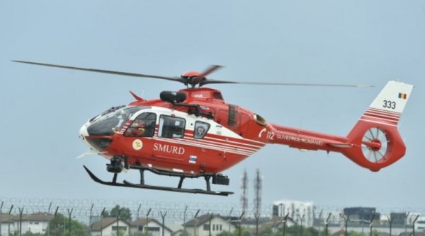 Copil de 13 ani, preluat de elicopterul SMURD după un accident grav produs pe DN 68A, în Timiș