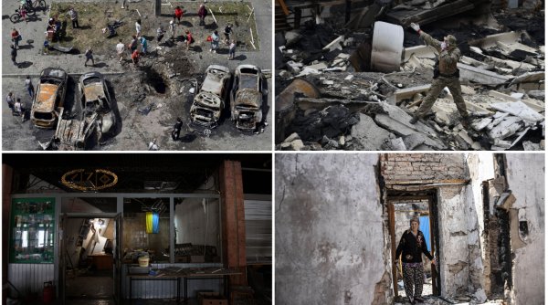 Război în Ucraina, ziua 124 | Explozii puternice în Kiev. Ruşii au atacat clădiri rezidențiale, dar şi o grădiniţă