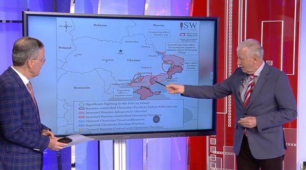 Generalul Virgil Bălăceanu, date de ultimă oră despre războiul din Ucraina | Analiza hărţilor: 