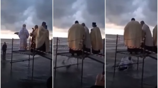 Preot român, viral pe internet, după ce cade în mare la slujba de Bobotează, în Italia. Reacţia internauţilor: 