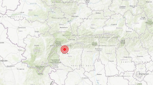 Un nou cutremur de suprafaţă, cu magnitudinea de 3,8, în zona oraşului Târgu Jiu din Gorj