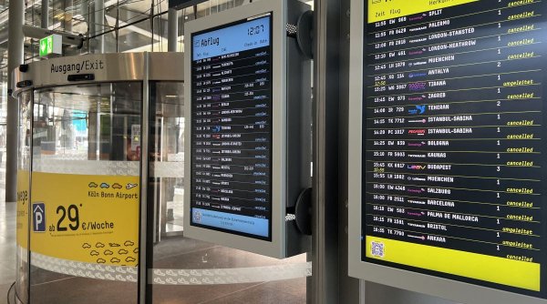 Germania, blocată de greva națională a lucrătorilor din Transporturi | Mii de zboruri anulate, trafic feroviar paralizat