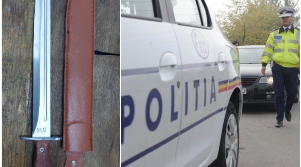 Cuțit tip baionetă descoperit asupra unui adolescent aflat lângă un liceu din Brăila | Ce le-a spus poliţiştilor