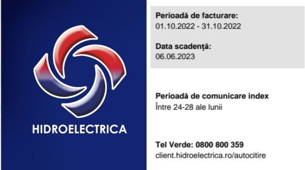 Facturile Hidroelectrica pe octombrie 2022. Când vine nota de plată pentru români 