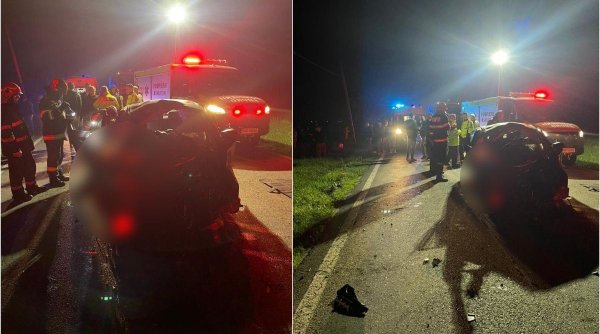 Un tânăr a murit după ce mașina sa a lovit un copac și a fost proiectată înapoi pe drum, în Prahova