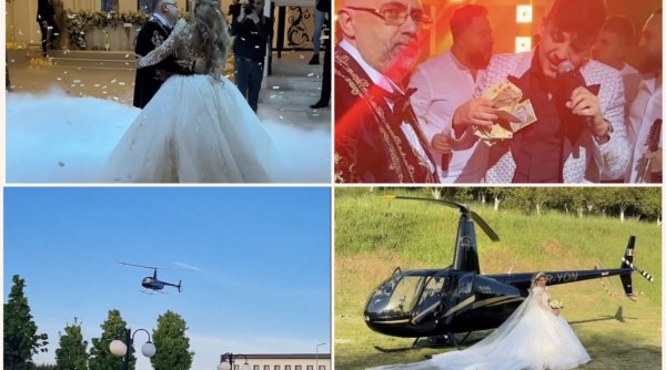 Nuntă de fițe, cu elicopter și șampanie de 10.000 de euro sticla pentru un controversat om de afaceri din Oradea