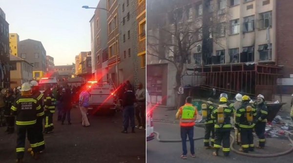 Cel puțin 20 de morți și peste 40 de răniți după un incendiu izbucnit la o clădire din Johannesburg