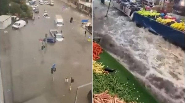 Haos în Istanbul din cauza inundațiilor. Zeci de oameni blocați 