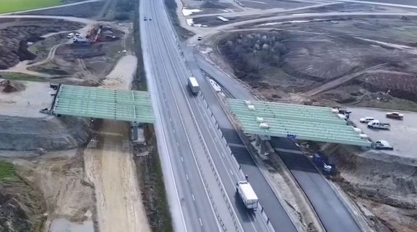 Compania Aktor, cel mai mare constructor grec de drumuri din România. Tronsonul autostrăzii A0 este aproape de finalizare