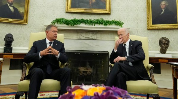 Primele imagini cu președintele Klaus Iohannis, primit de Joe Biden la Casa Albă 