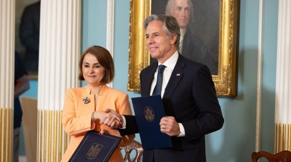 Luminiţa Odobescu şi Antony Blinken au semnat Memorandumul de Înţelegere dintre România şi Statele Unite pentru combaterea dezinformării