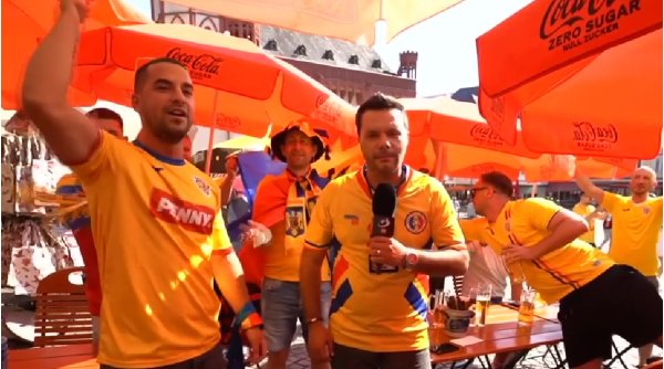 Corespondență de la Euro 2024: Suporterii români scandează pe străzile din Frankfurt, înaintea meciului decisiv cu Slovacia