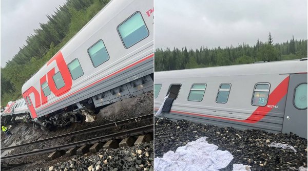 Un tren a deraiat în Rusia, pe o rută între Marea Neagră și regiunile arctice. Cel puțin 20 de oameni au fost răniți