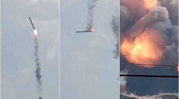O rachetă spațială s-a prăbușit într-un oraș din China și a luat foc