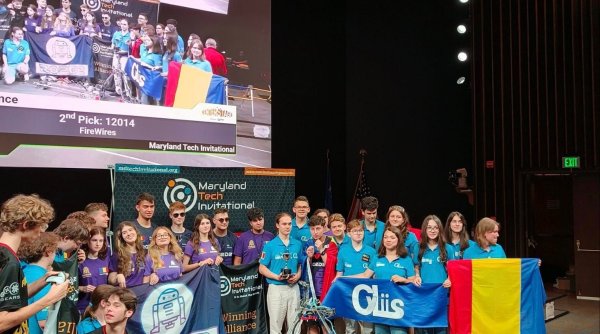 Două echipe de elevi din România au câştigat Competiţia Internaţională de Robotică „Maryland Tech Invitational”