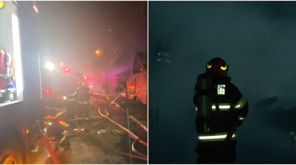 Un incendiu puternic a cuprins mai multe case din București, noaptea trecută. Zeci de persoane evacuate