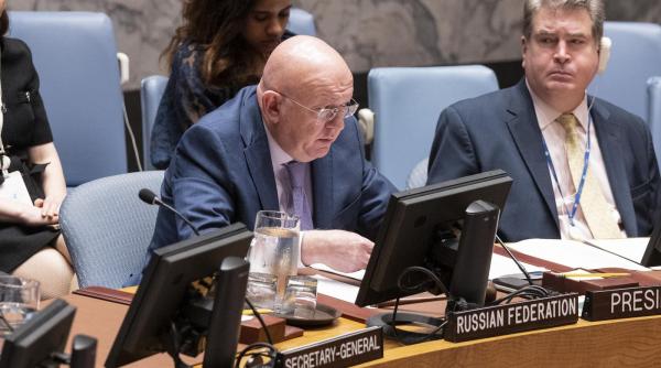 Rusia a prezidat ședința Consiliului de Securitate al ONU în care a fost acuzată pentru bombardarea spitalului de copii din Kiev
