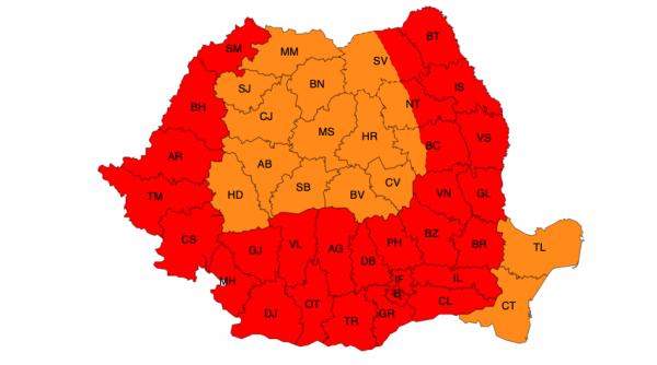 Temperaturi sufocante în România. Când intră în vigoare codul roșu, care va fi valabil în trei sferturi de țară