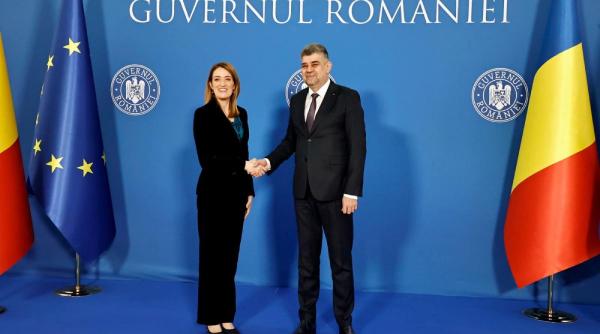 Marcel Ciolacu o felicită pe Roberta Metsola, după realegerea în funcţia de preşedinte al Parlamentului European