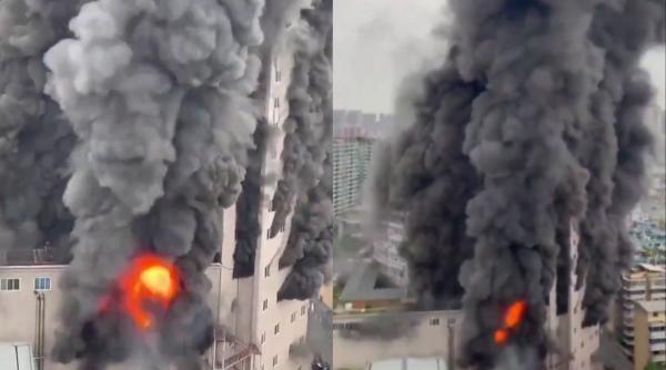 Incendiu puternic într-un mall din China. Cel puţin opt oameni au murit 