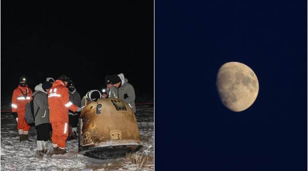 Există molecule de apă în mostrele aduse de pe Lună de sonda Chang'e-5